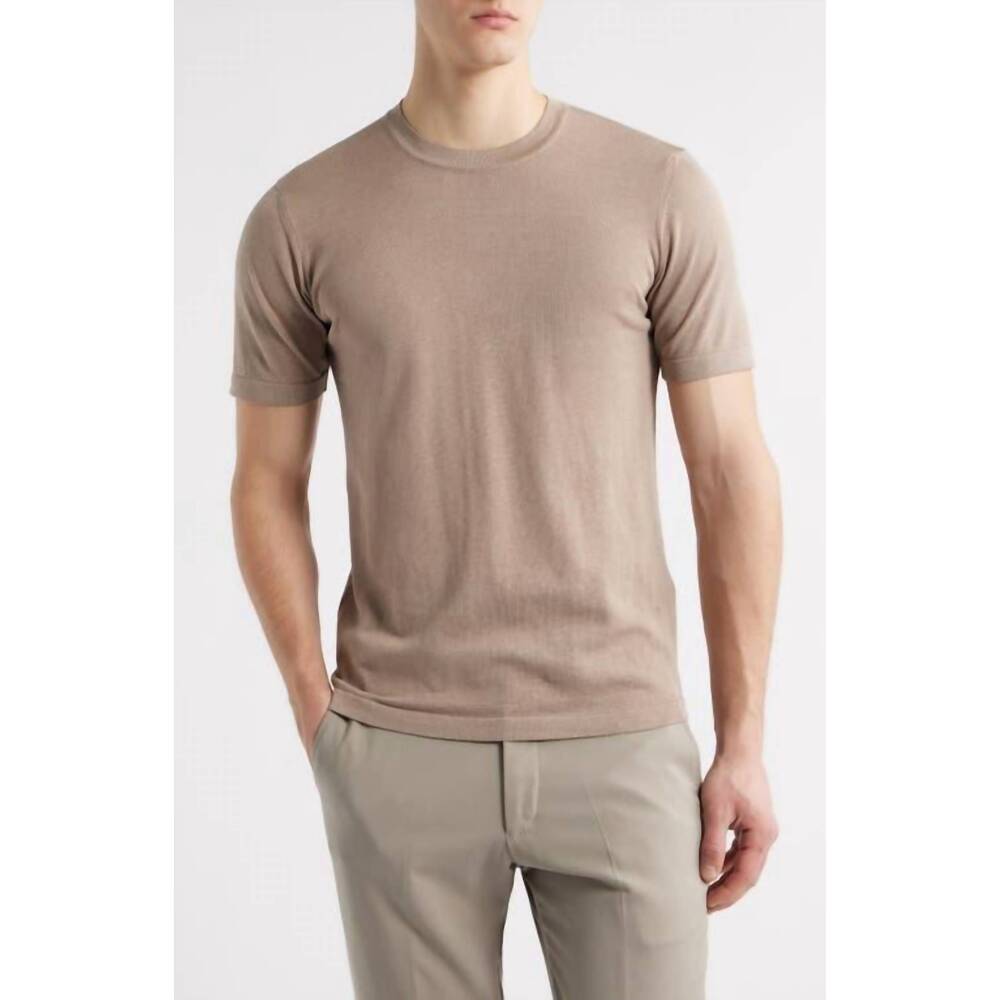 NEW JACK VICTOR men's wellington crew neck shirt in sand